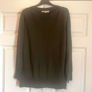 Loft Army Green Sweater Sz L